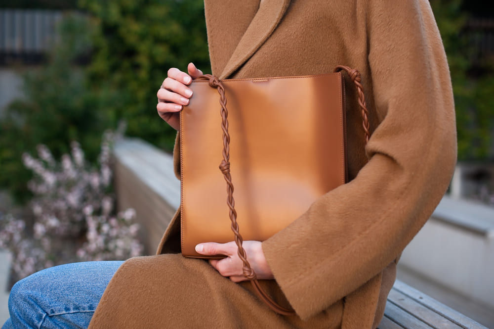 geanta din piele maro